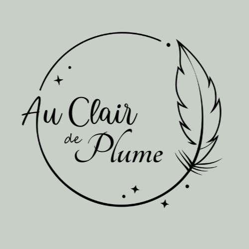 Logo Au Clair de Plume, auto-entreprise de création de Claire