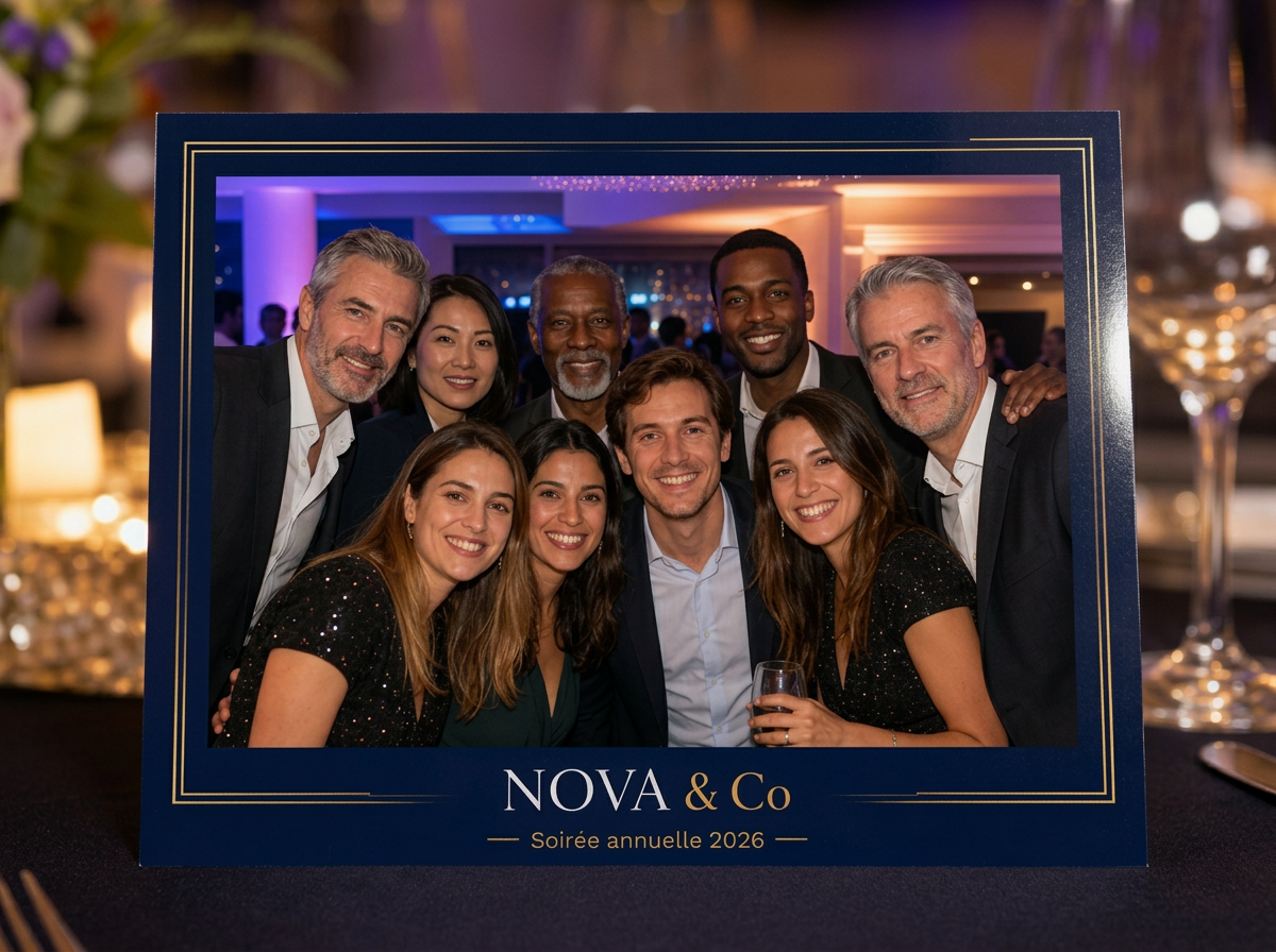 Template photobooth personnalisé — Soirée d'entreprise